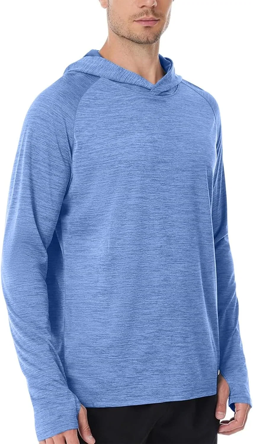 Мужская футболка с длинным рукавом UV Sun Hoodie, Blue — фото 4