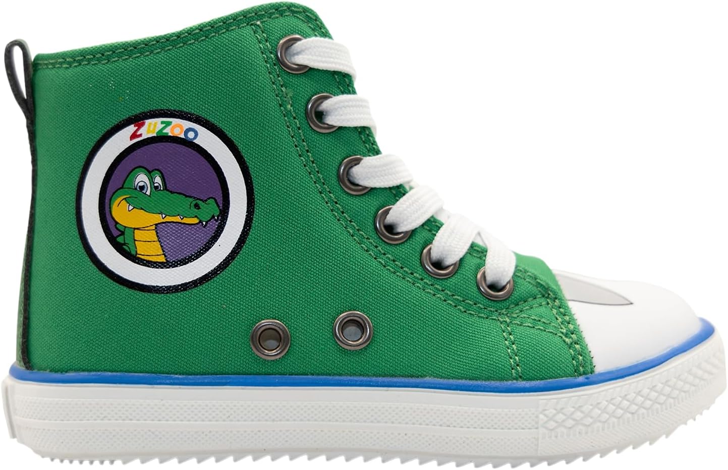 

Детская обувь ZuZoo с животными, высокие кеды из ткани, зеленый