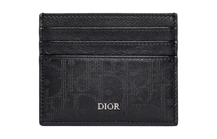 

DIOR Кожаный визитник Cow Leather Card Holder черный