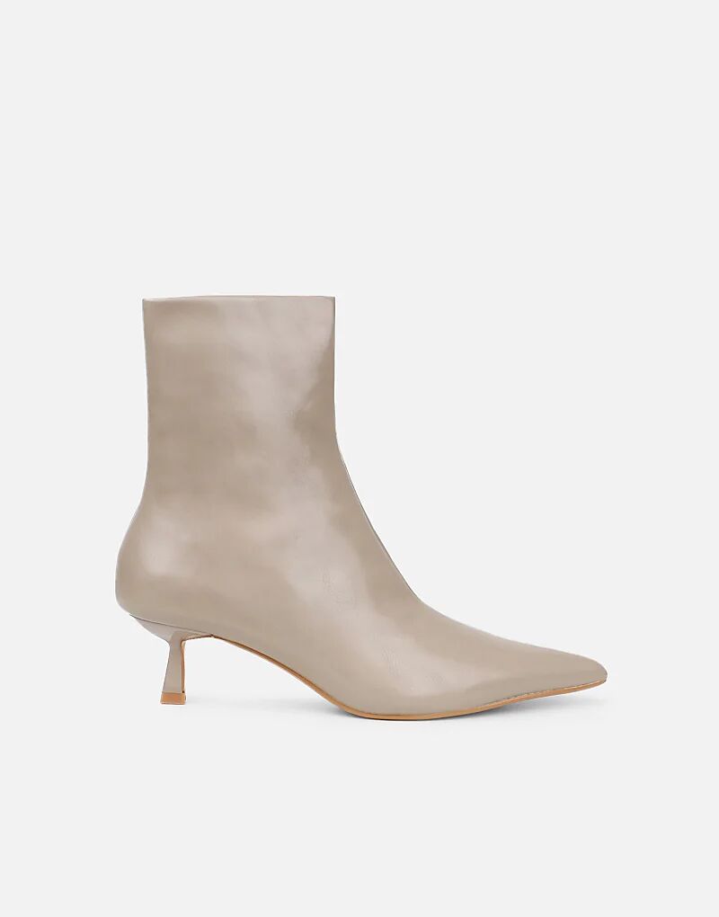 Ботильоны на низком каблуке SIMMI Shoes Lambert серо-коричневого цвета