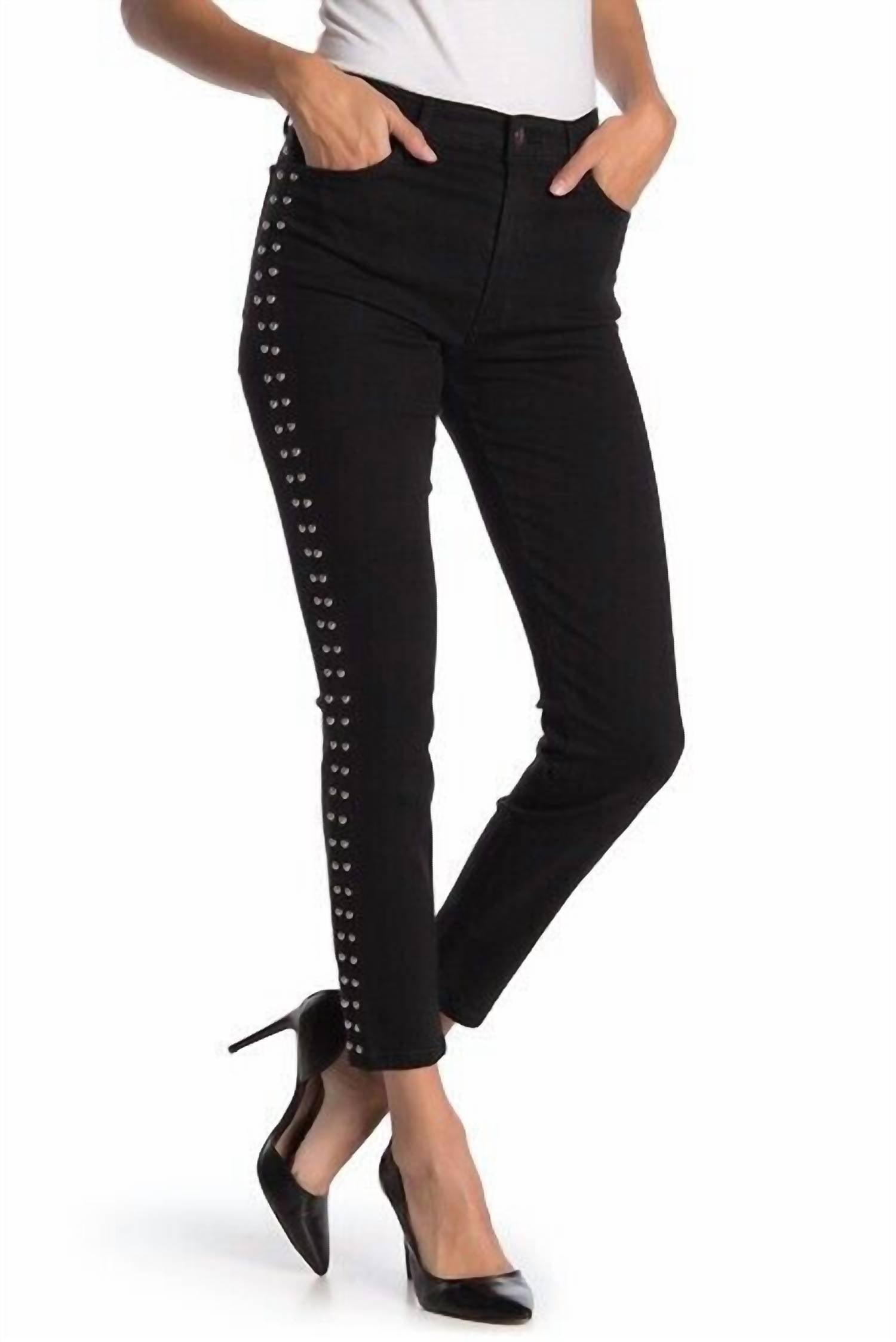 

Джинсы Charlie Studded High Rise Skinny Ankle Jeans черного цвета JOE'S Jeans