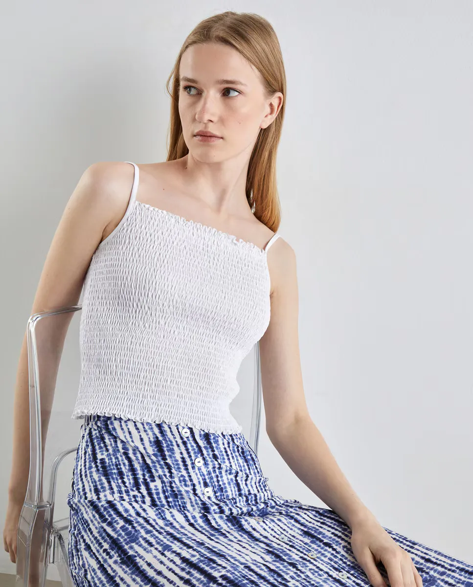 

Топ из каучука с бретелькой на шее Easy Wear, белый