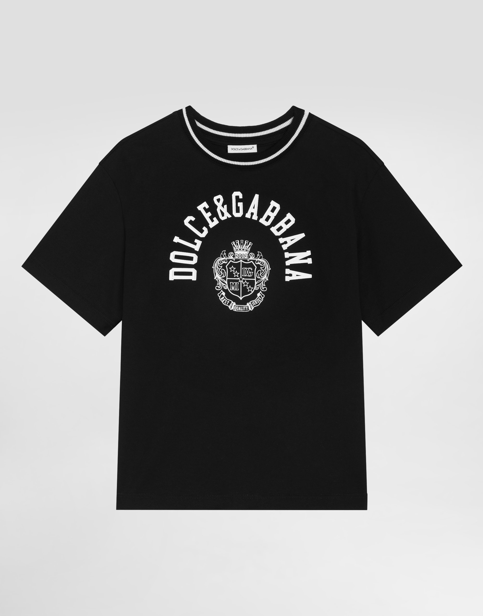 

Футболка из джерси с принтом DOLCE & GABBANA, черный