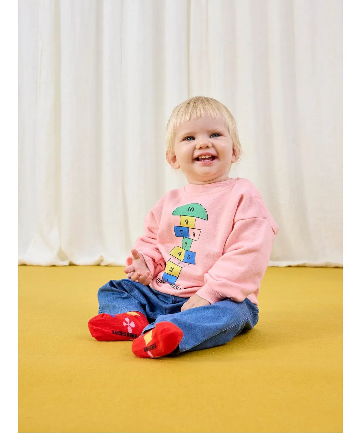 Детский свитшот Hopscotch BOBO CHOSES, розовый — фото 2