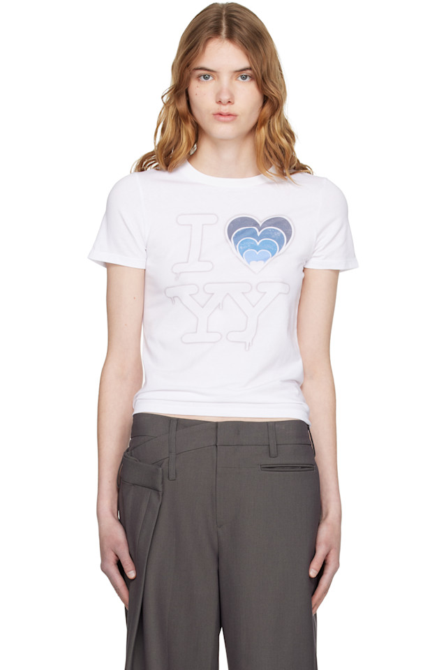 

Эксклюзивная детская футболка Ssense «i love yy» Open Yy, коричневый