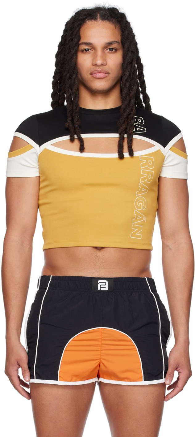 

Эксклюзивная желтая футболка Brazos от SSENSE BARRAGÁN
