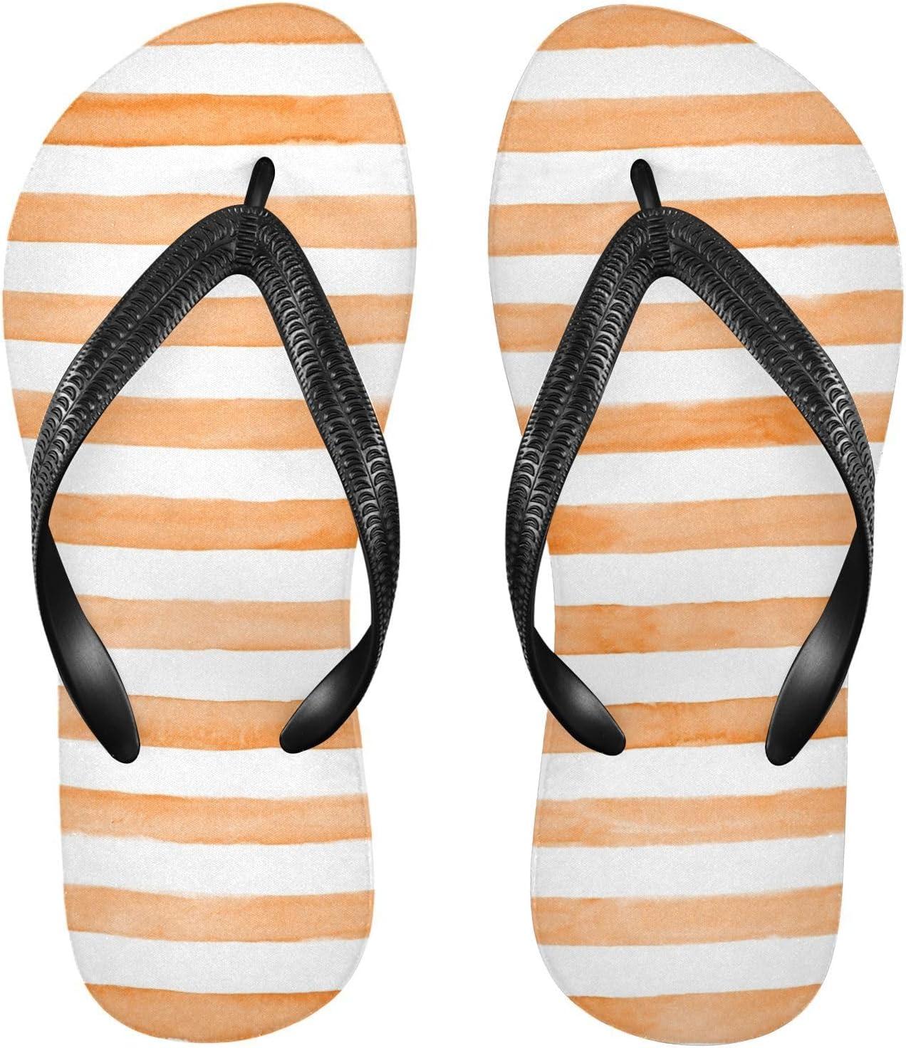 

Женские и мужские сандалии SPRIPORT Stripe Slim Flip Flops, удобные повседневные шлепанцы с амортизирующей подошвой и противоскользящей резиновой подошвой, сандалии для прогулок, пляжа и летнего отдыха, оранжевый