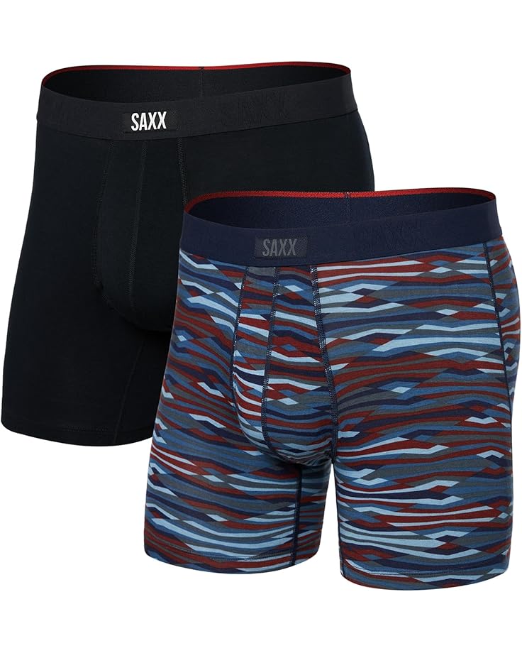 

Боксеры SAXX UNDERWEAR Vibe Xtra Super Soft Boxer Brief Fly 2-Pack, цвет Rough Terrain/Black