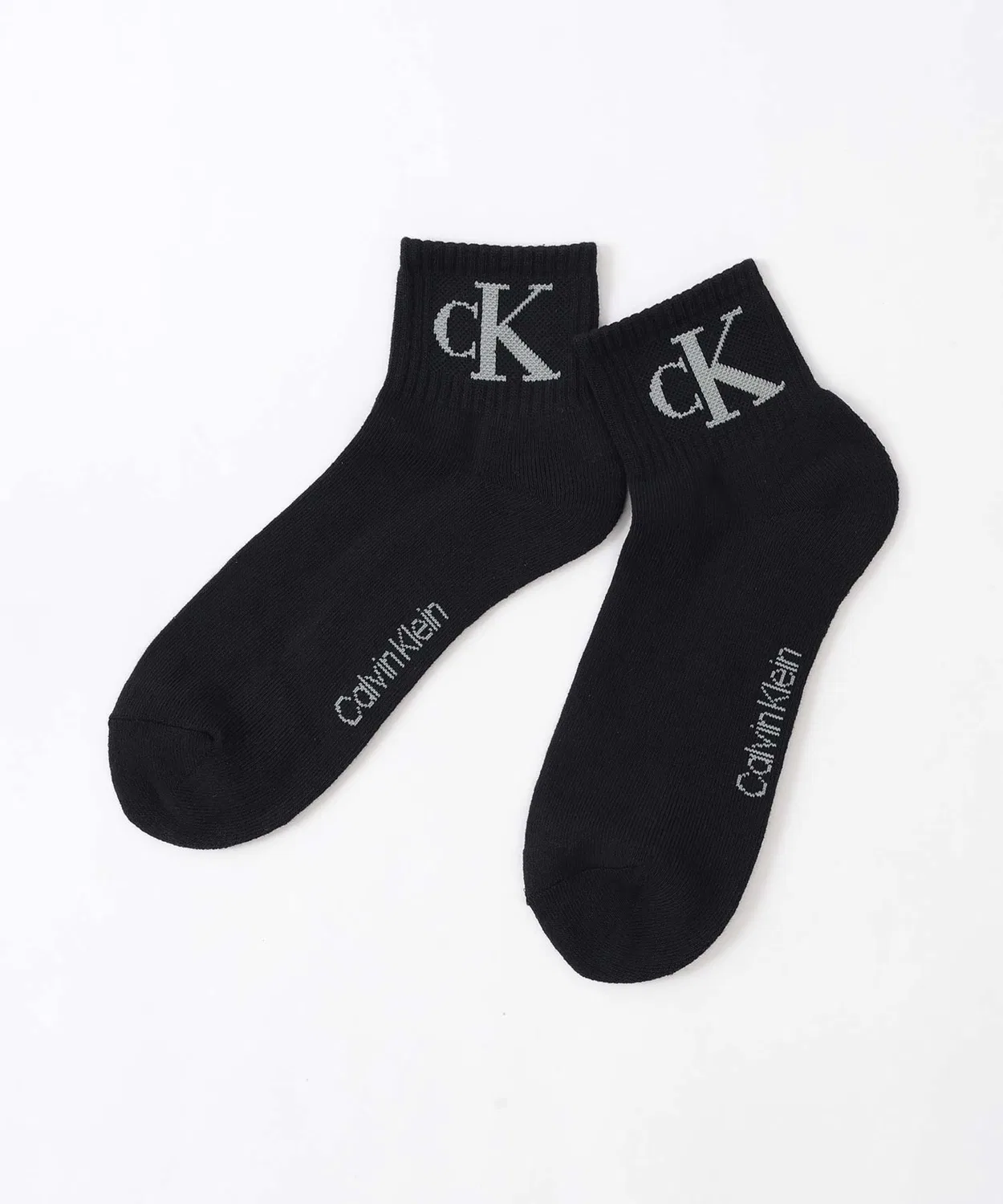 Носки 3 пары Calvin Klein антибактериальные короткие с логотипом черные — фото 3