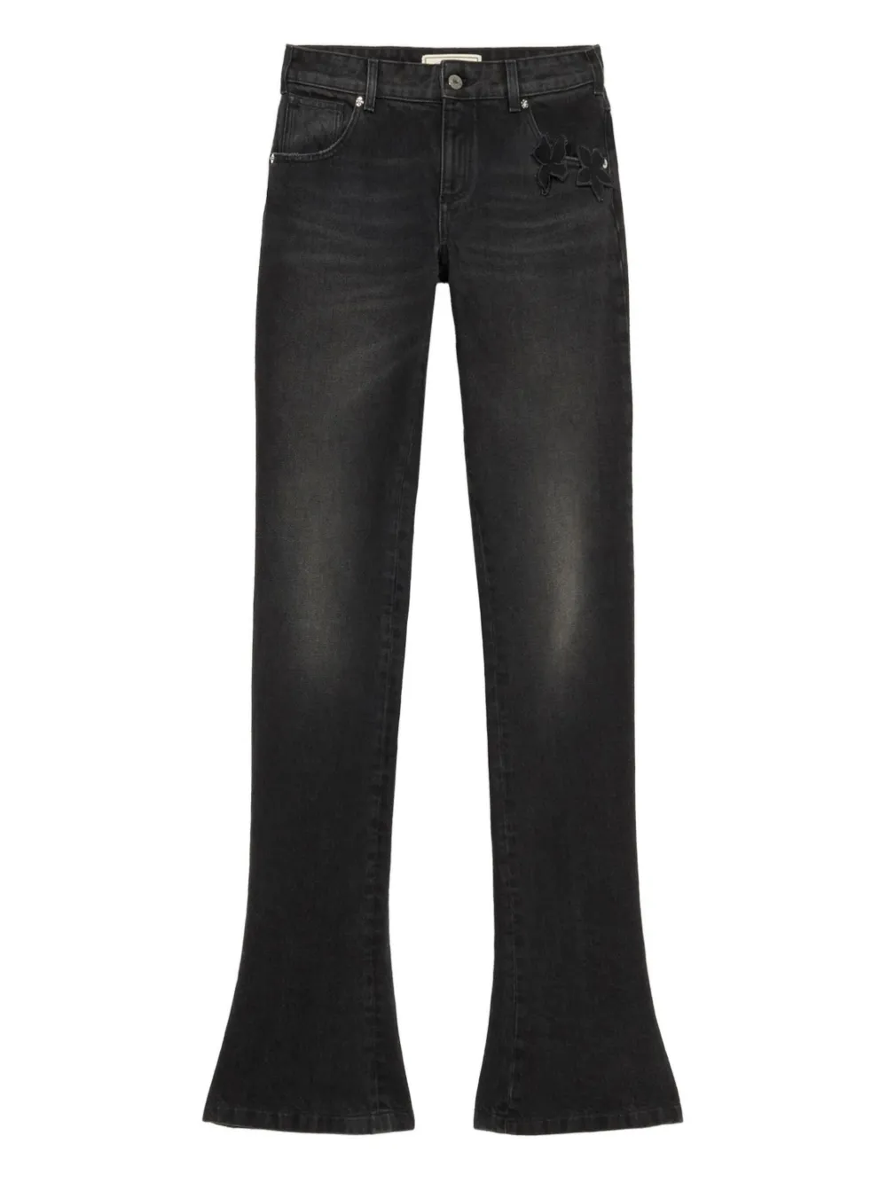 

Декорированные расклешенные джинсы BLUMARINE, черный