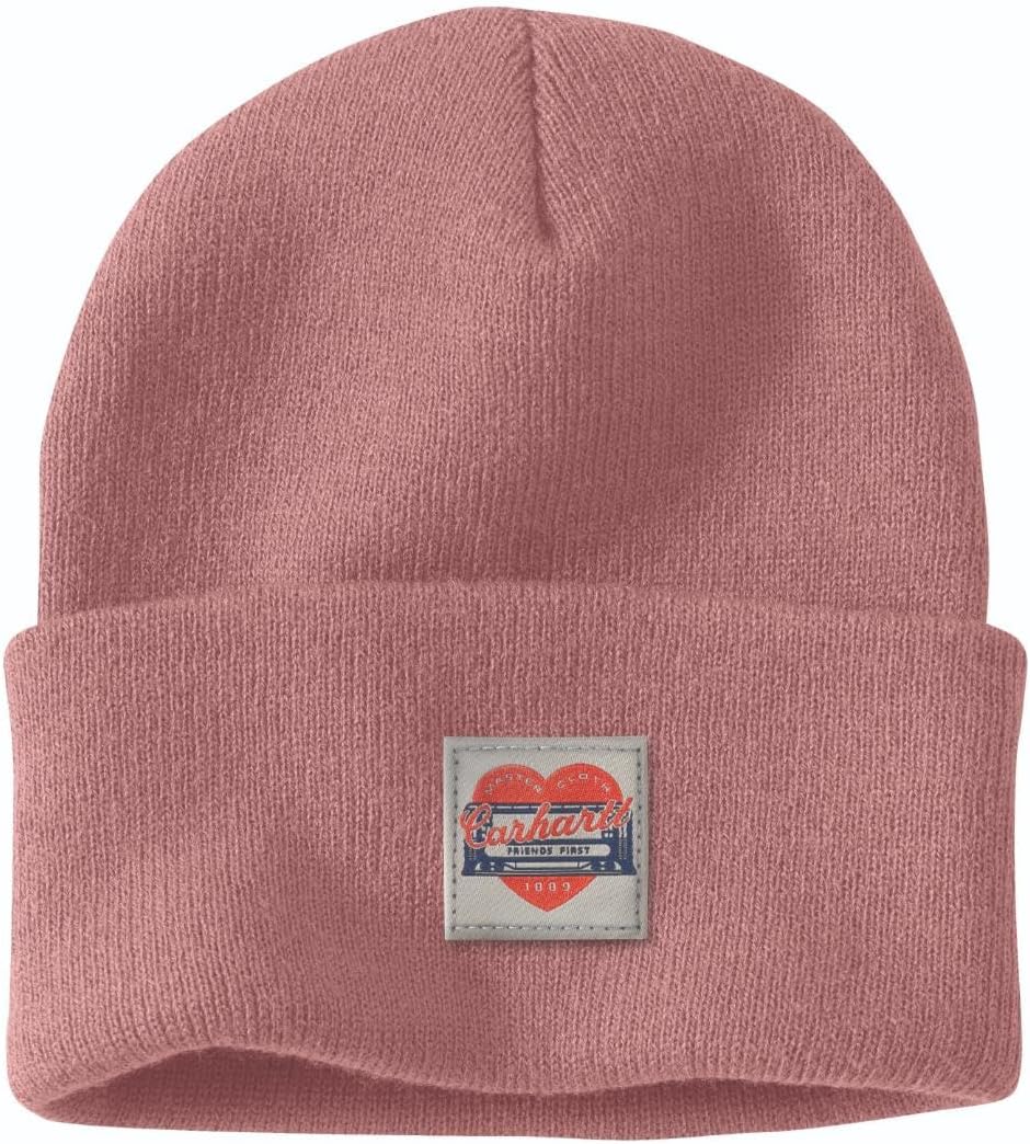 

Carhartt женская шапка-бини с вязаным сердцем, Rose Tint