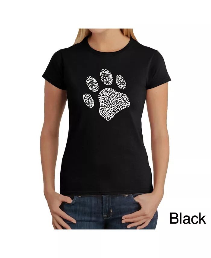 

Женская футболка Word Art - Dog Paw LA Pop Art, черный