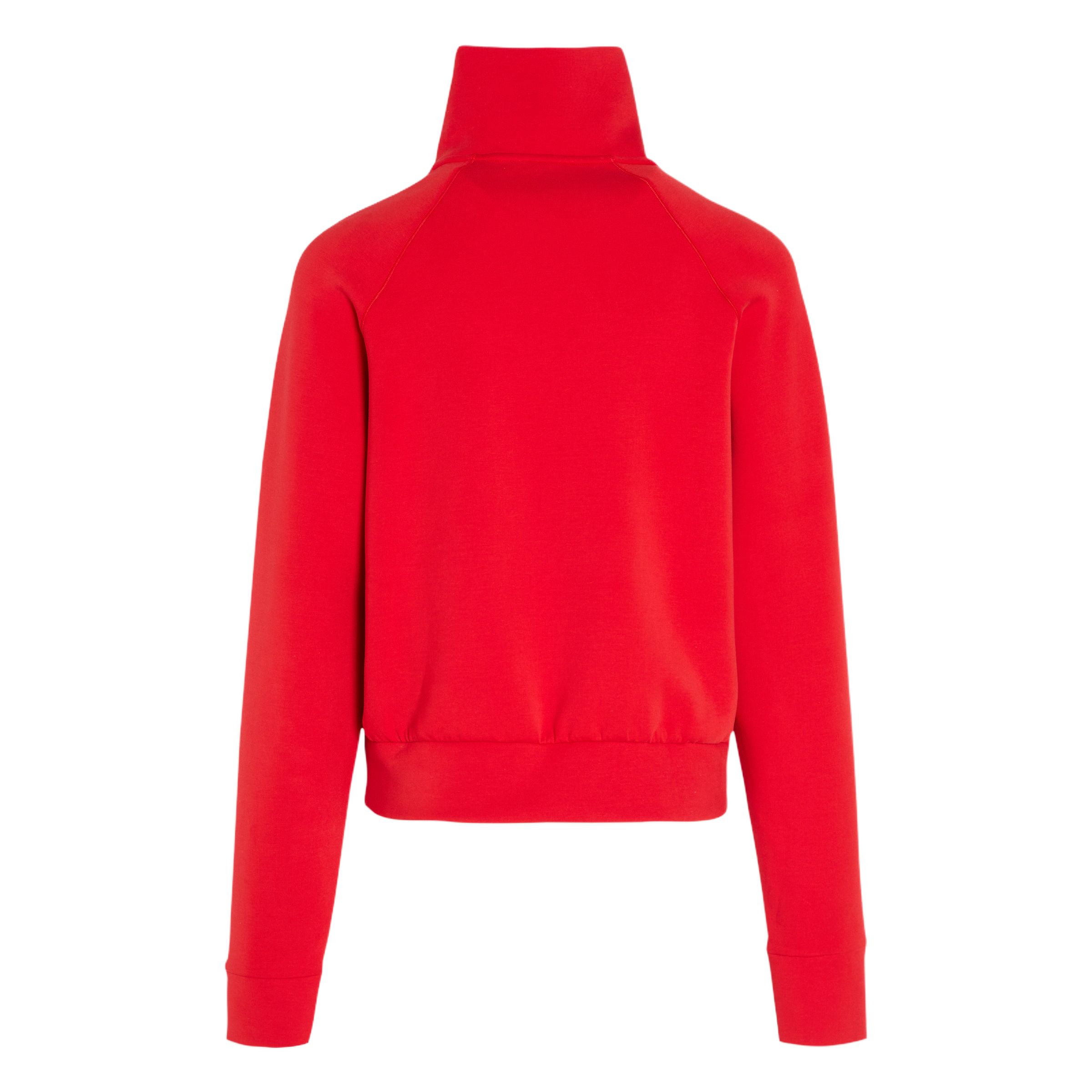 Женская толстовка с половинной молнией, коллекция FW25 Adidas, светлый scarlet — фото 3