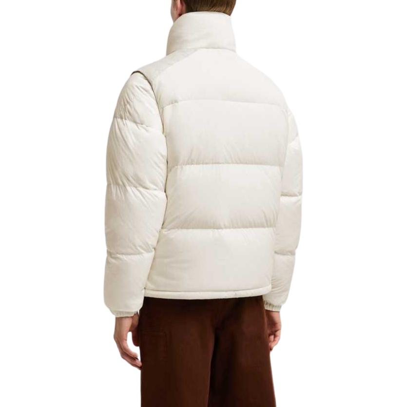 Reversible Short Puffer Jacket Moncler, White/Light Coffee — фото 4