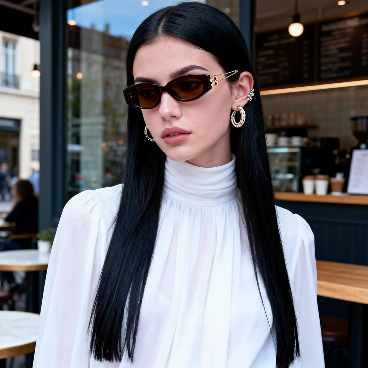 

Солнцезащитные очки Y2k для женщин и мужчин, ретро-очки в форме узких «кошачьих глаз» с лепестками цвета «ночной лепесток» Auralice, S8 | Brown Lens/Brown Frame