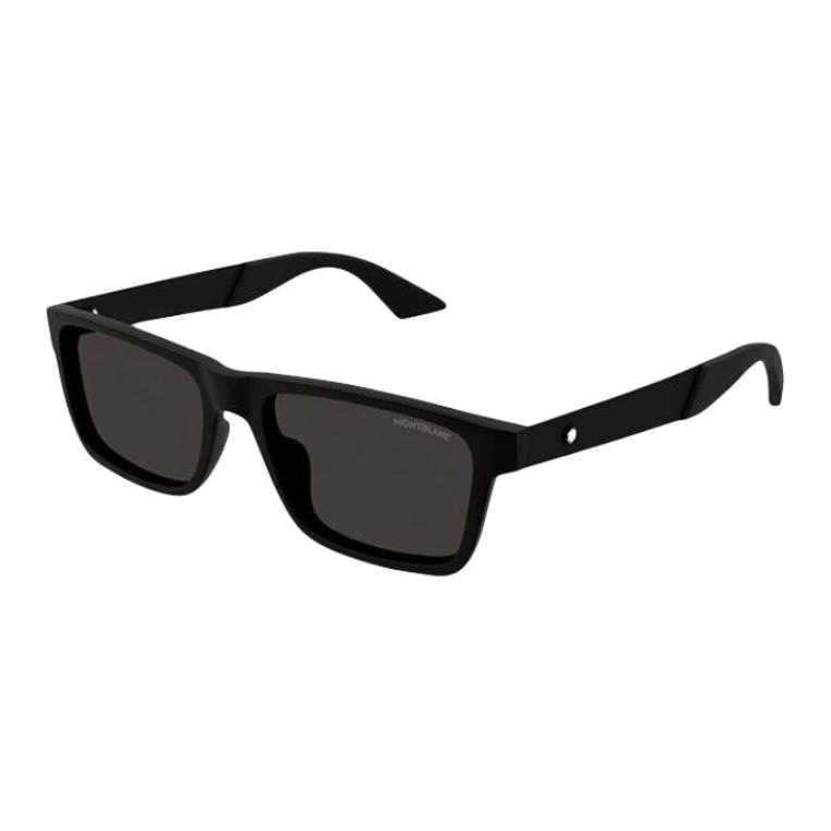 

MONTBLANC Прямоугольные солнцезащитные очки в рамке, Black