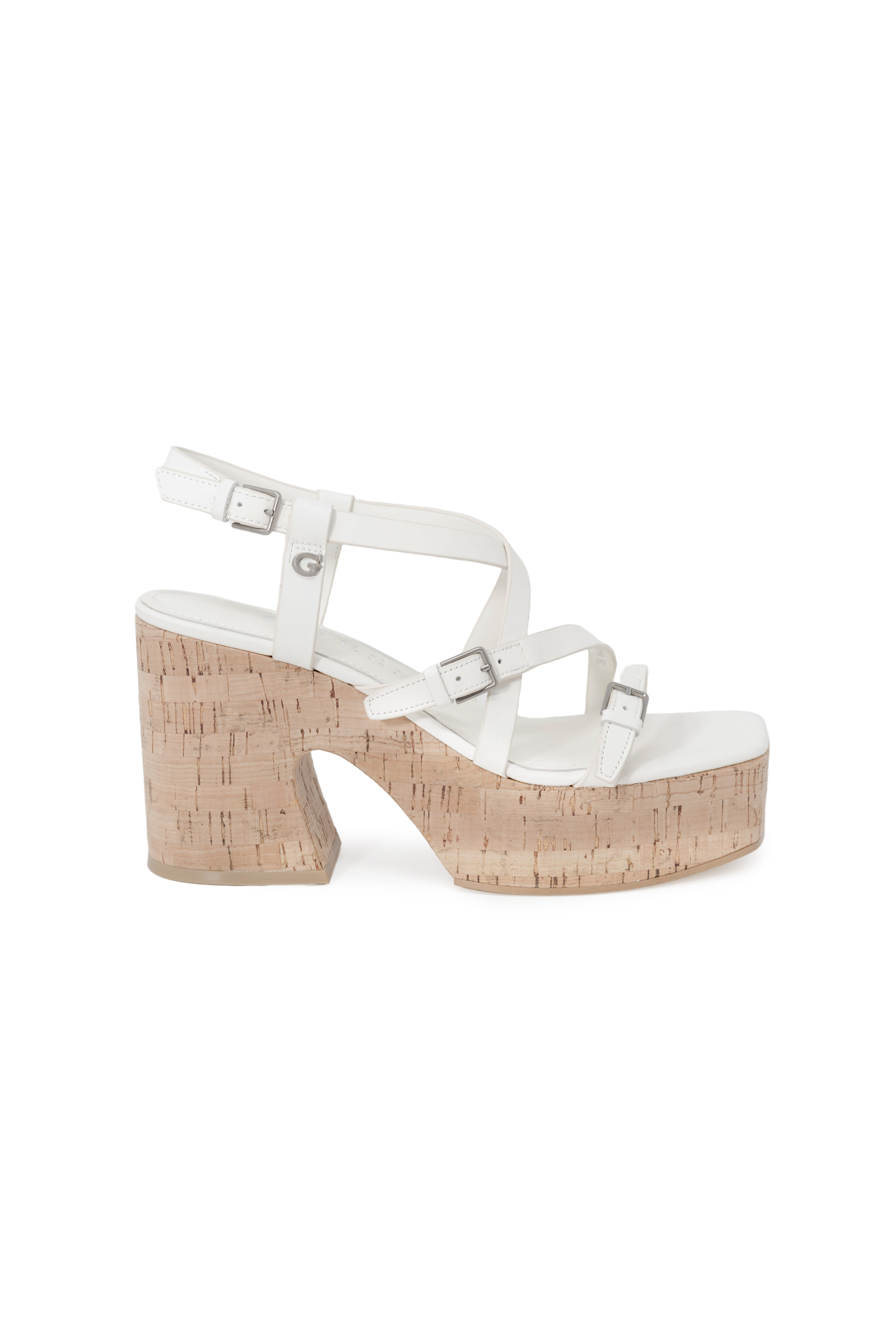 Босоножки Guess на платформе, бежевый