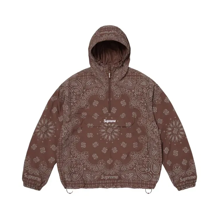 Анорак Supreme Reflective Bandana, коричневый