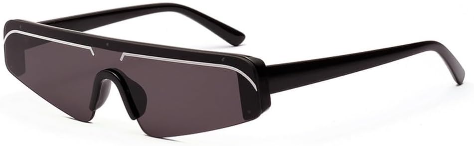 

Солнцезащитные очки с зеркальными линзами для женщин, модные солнцезащитные очки с плоской верхней частью для мужчин, ретро-очки с красными зеркальными линзами TKKTLLT, Black Lens