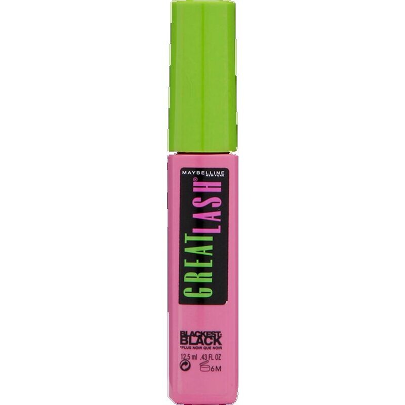 

Тушь для ресниц Great Lash Blackest Black Maybelline New York, 12,5 ml