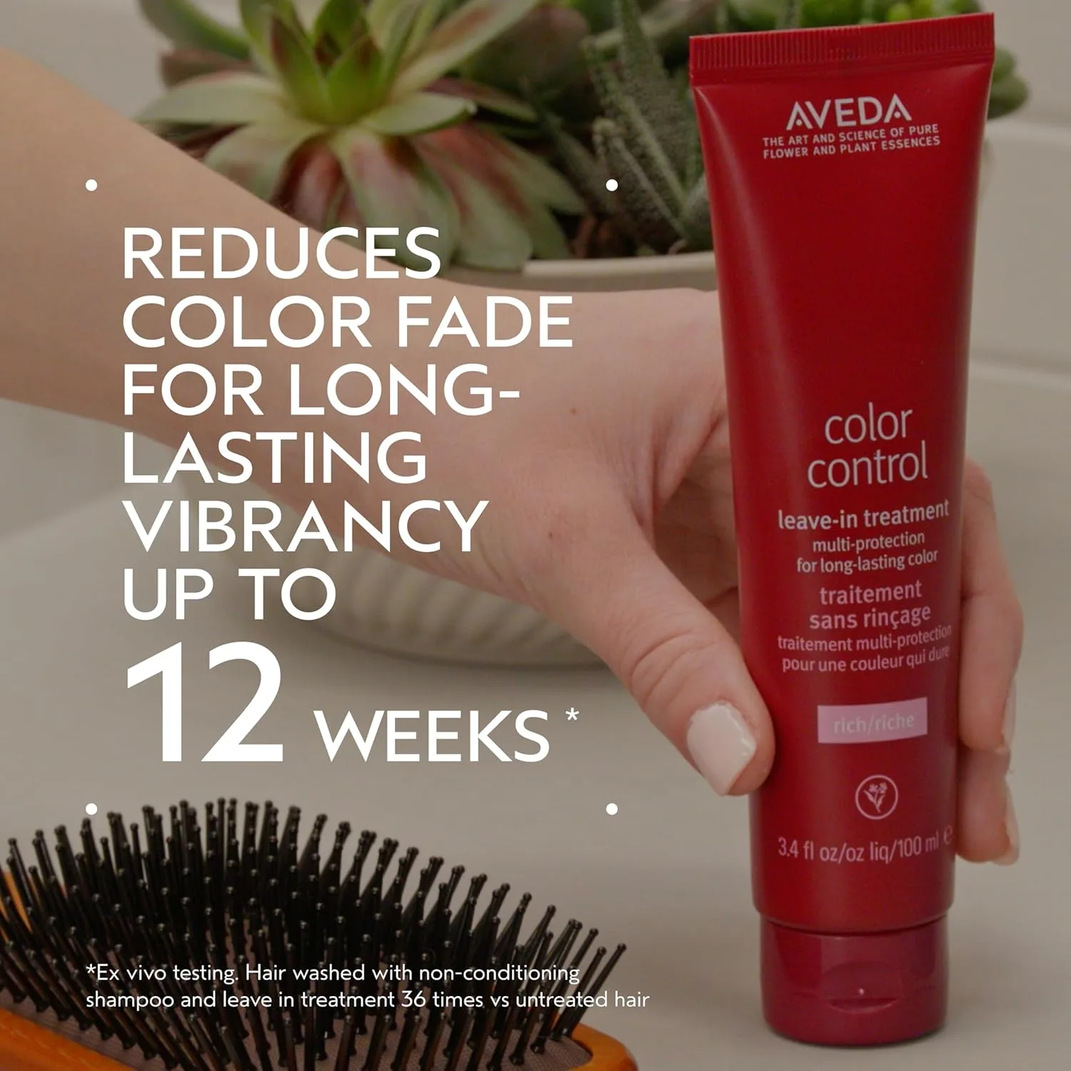 Несмываемый кондиционер для волос Aveda Color Control | Защищает цвет до 12 недель | Термозащита | Для волос средней и густой толщины | Без силикона | 98% натуральных ингредиентов*, 100 мл — фото 2
