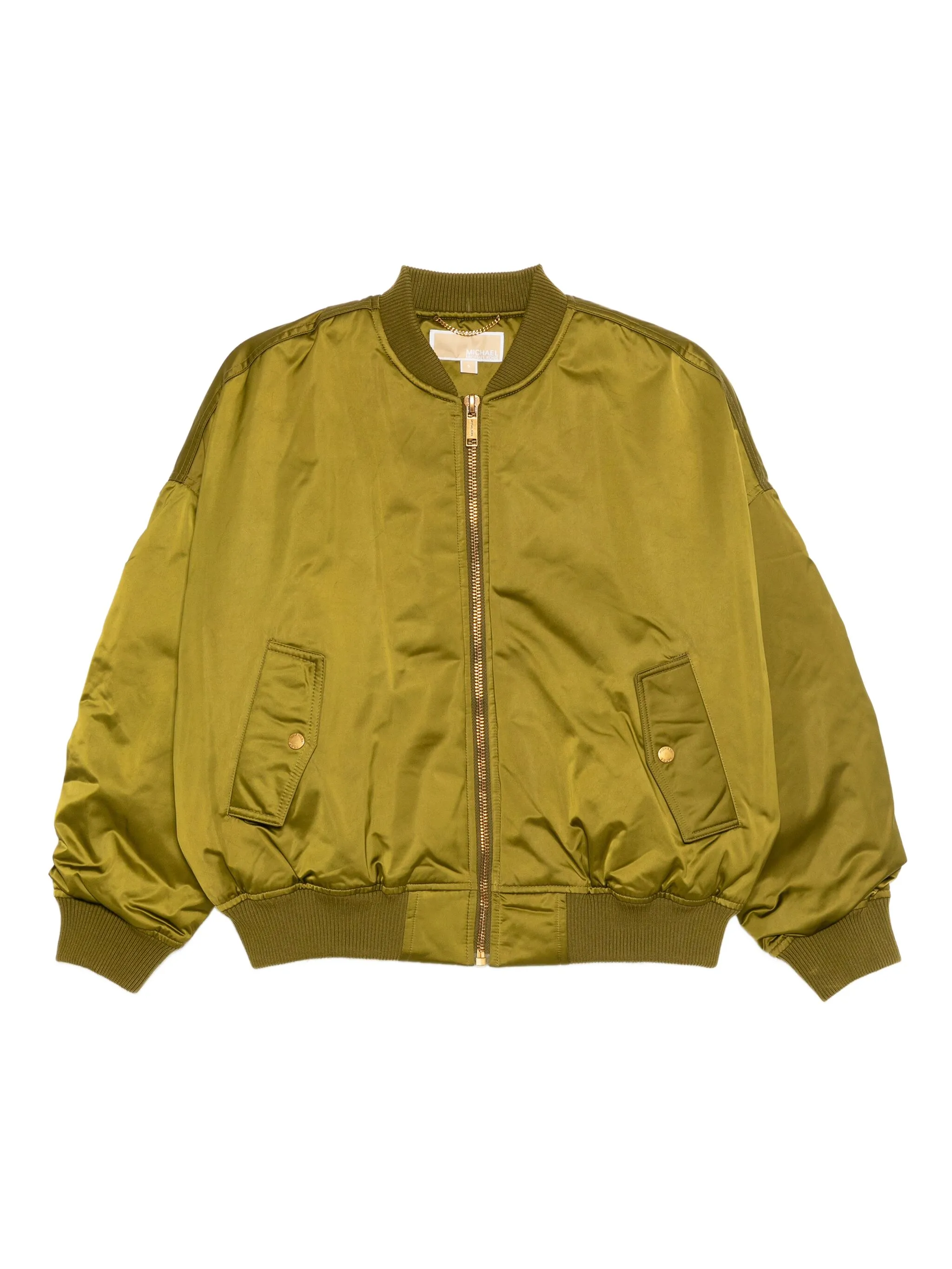 

Атласный бомбер Michael Kors, зеленый