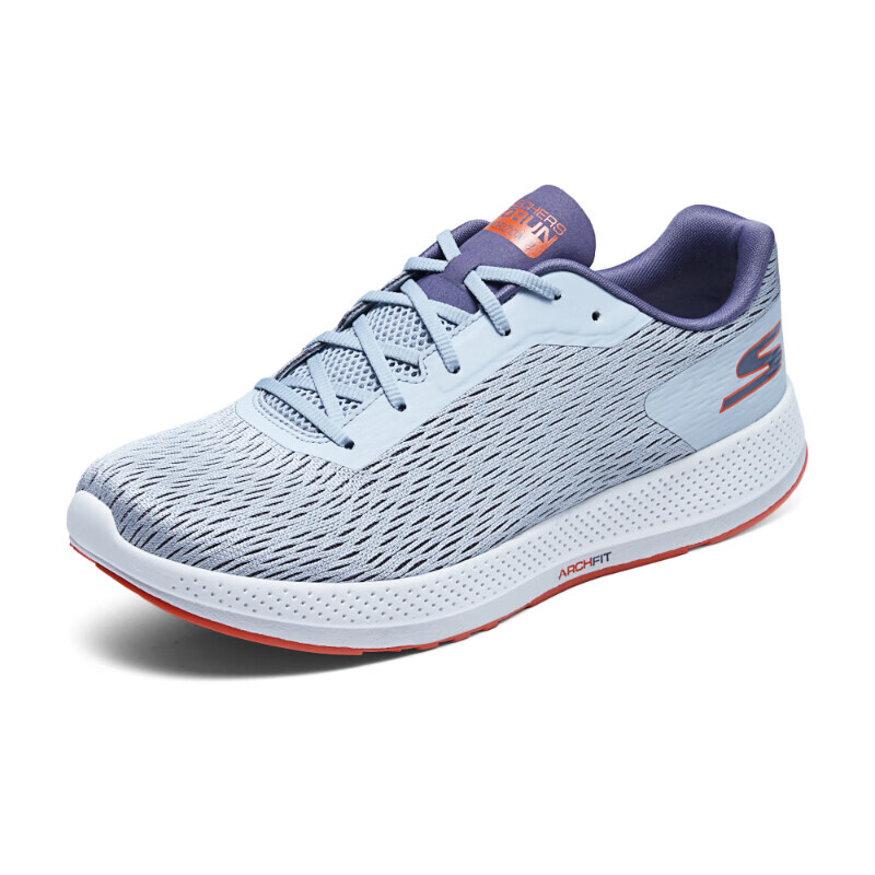 Кроссовки мужские с низким верхом серые/оранжевые Skechers — фото 3
