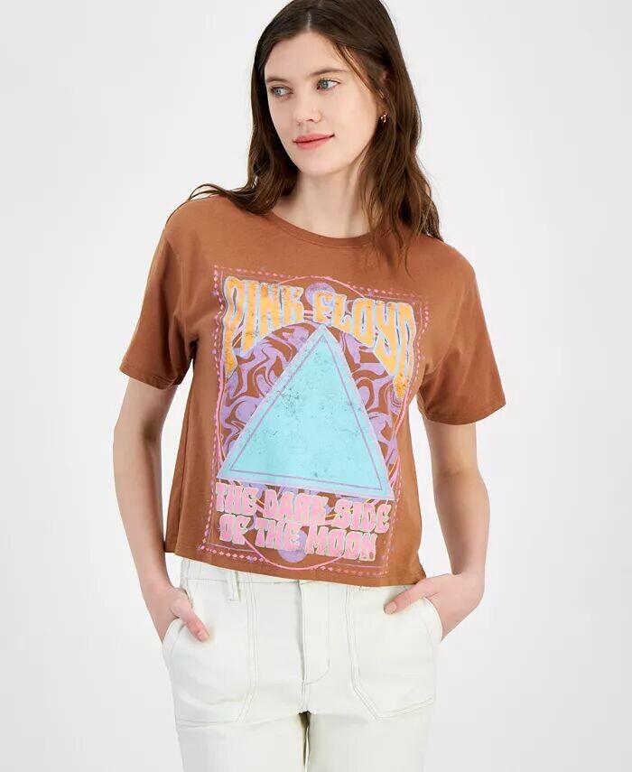 

Детская футболка с рисунком Pink Floyd Dark Side Love Tribe, коричневый