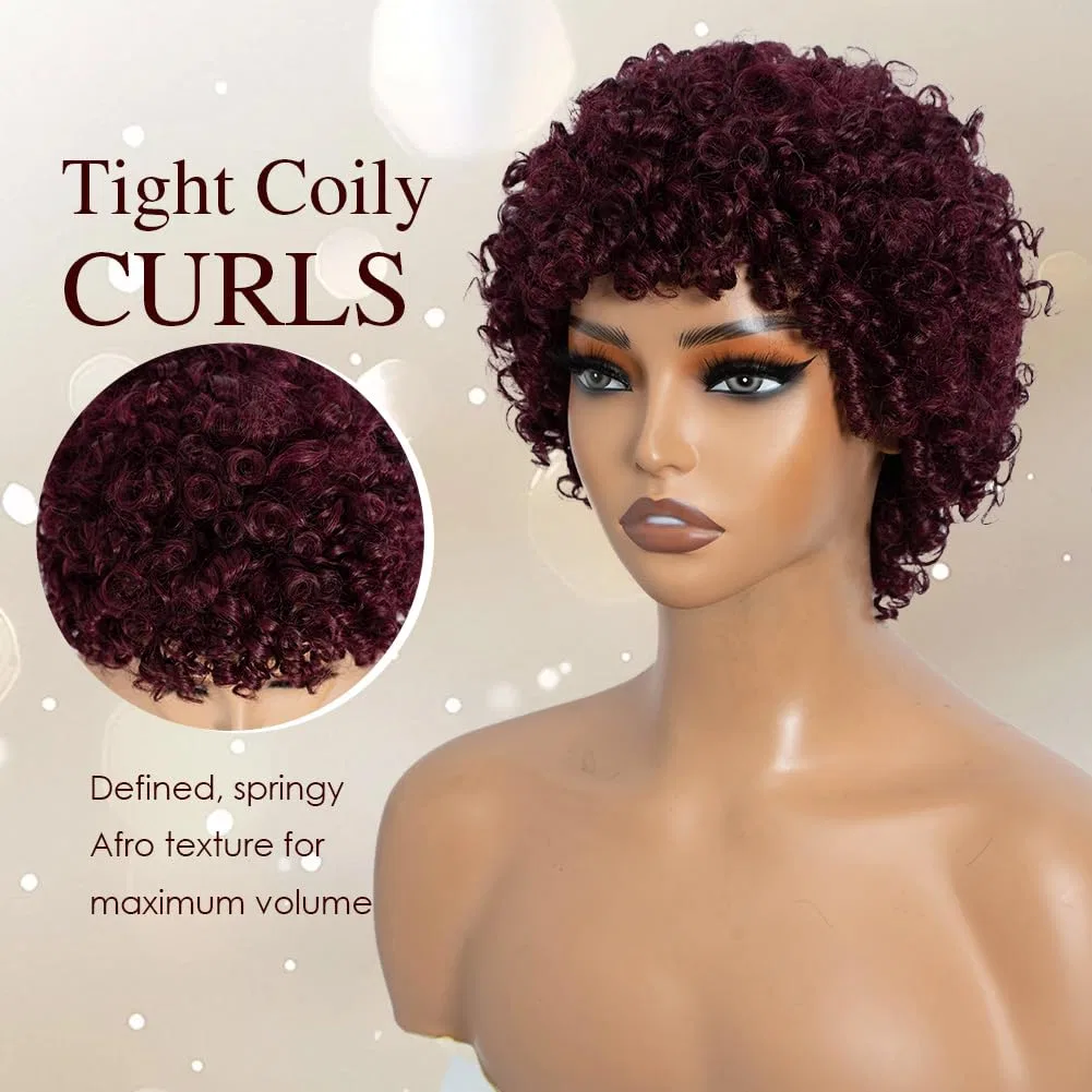 Натуральный афро-парик «Afro Kinky Bulk Wig» из человеческих волос Joedir, 99J — фото 2
