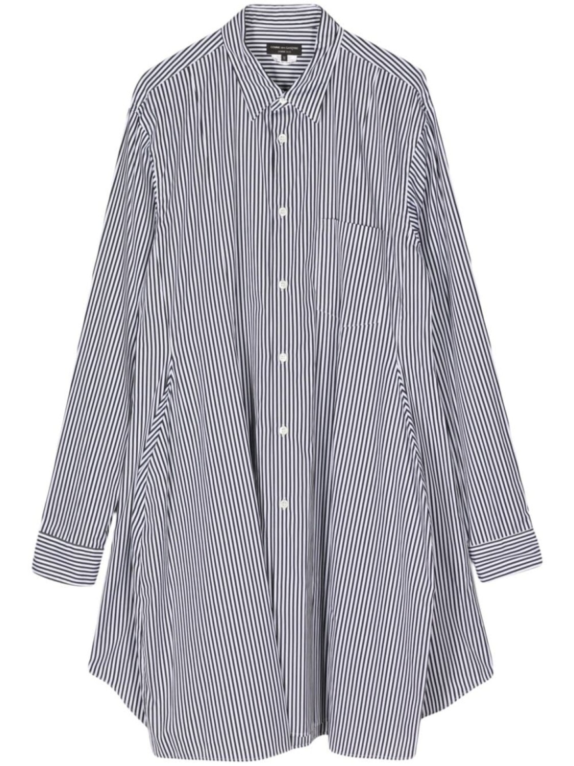 

Comme des Garçons Homme Plus длинная рубашка в полоску, белый