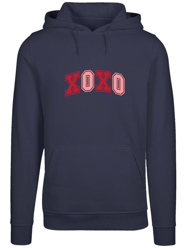 

Толстовка с капюшоном xoxo Varsity College Style ко Дню святого Валентина, цвет темно-синий F4NT4STIC