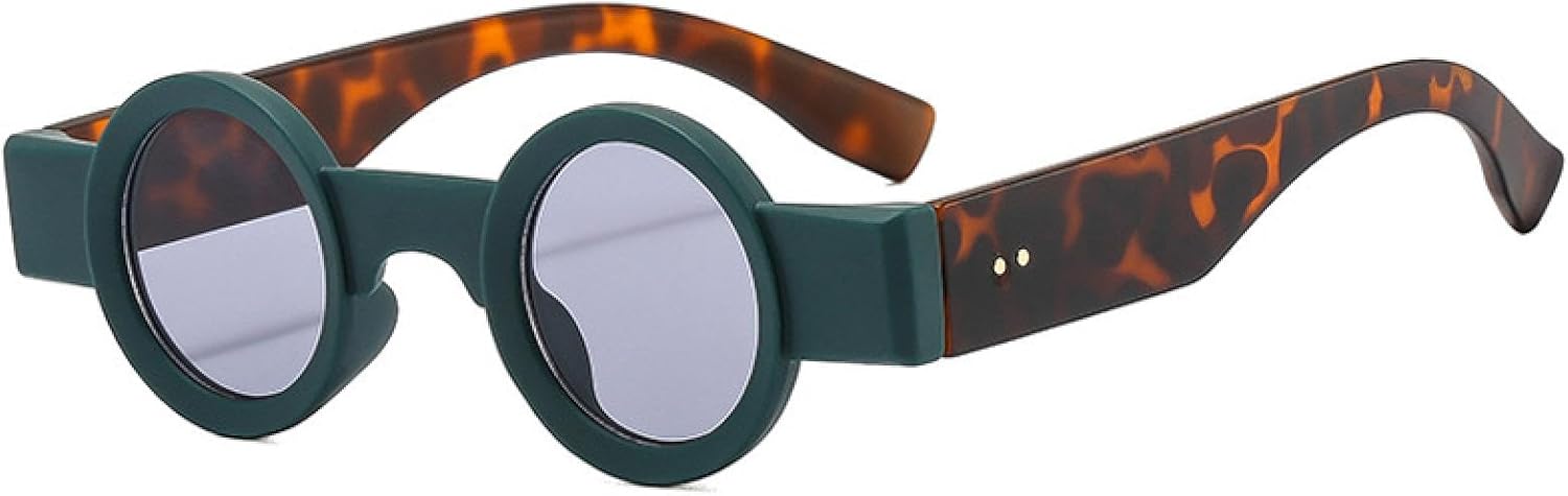 

Солнцезащитные очки с защитой от УФ-излучения UV400 для женщин и мужчин | Маленькие круглые панк-очки с прозрачными линзами цвета океана и заклепками | для занятий спортом на открытом воздухе DSVIGF, 08