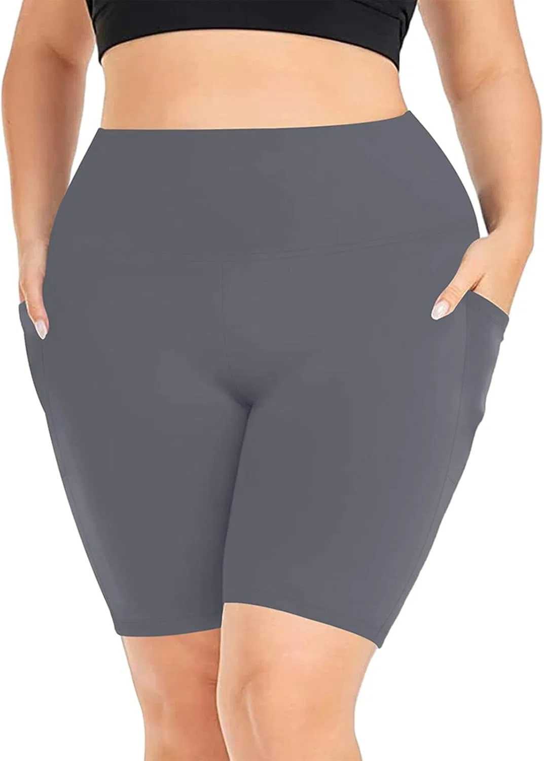 Шорты велосипедные с карманами, темно-серый