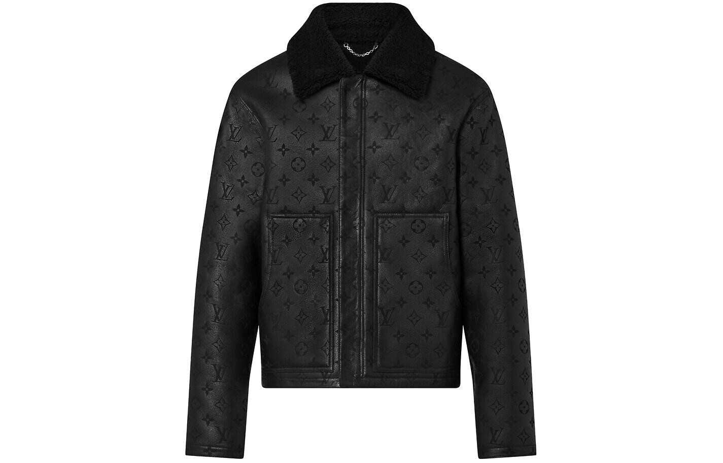 

Кожаная куртка мужская черная Louis Vuitton, черный