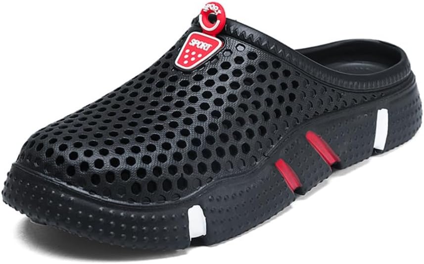 

Мужские кроссовки-мулы без пятки и с открытой спиной, с широкой платформой для тенниса и ракеточных видов спорта, слипоны, пляжные сандалии Geerta, черный