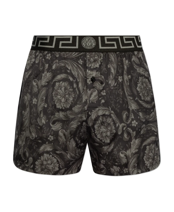 

Трусики-Шорты с барочным узором Versace, черный