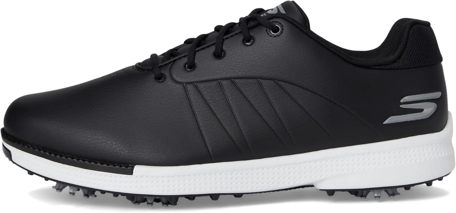 Кроссовки для гольфа Skechers Go Golf Tempo GF без шипов 214099 2025 - Натуральный / Серый, черно-белый — фото 4