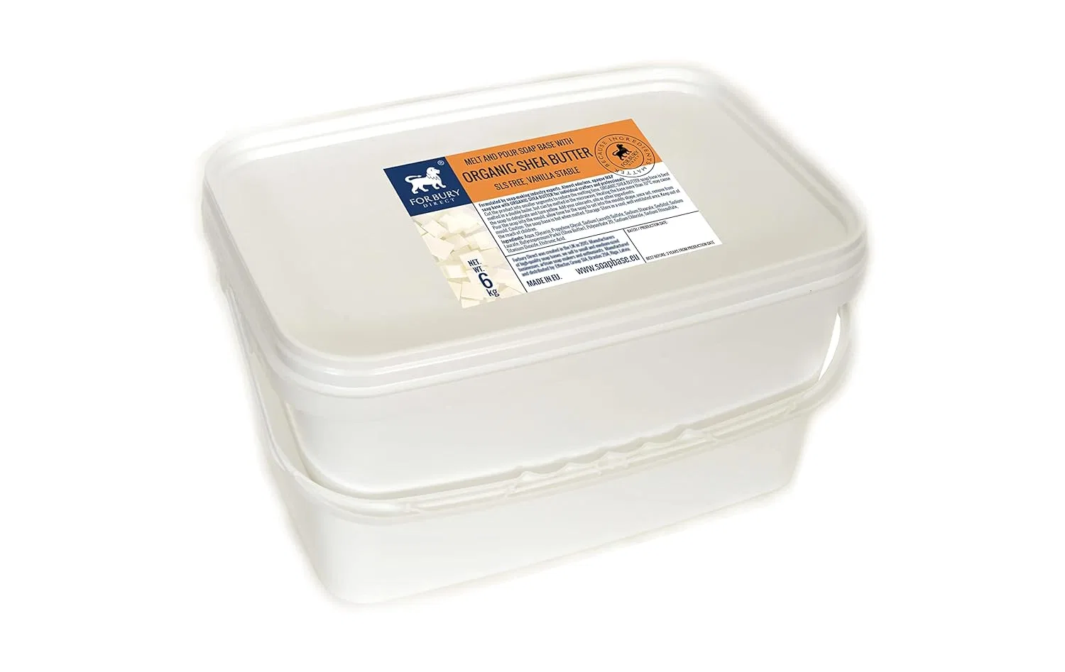 Мыльная основа Forbury Melt and Pour с органическим маслом ши, 6 кг Forbury
