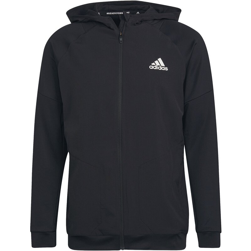 

Тренировочная толстовка с капюшоном Adidas, черный
