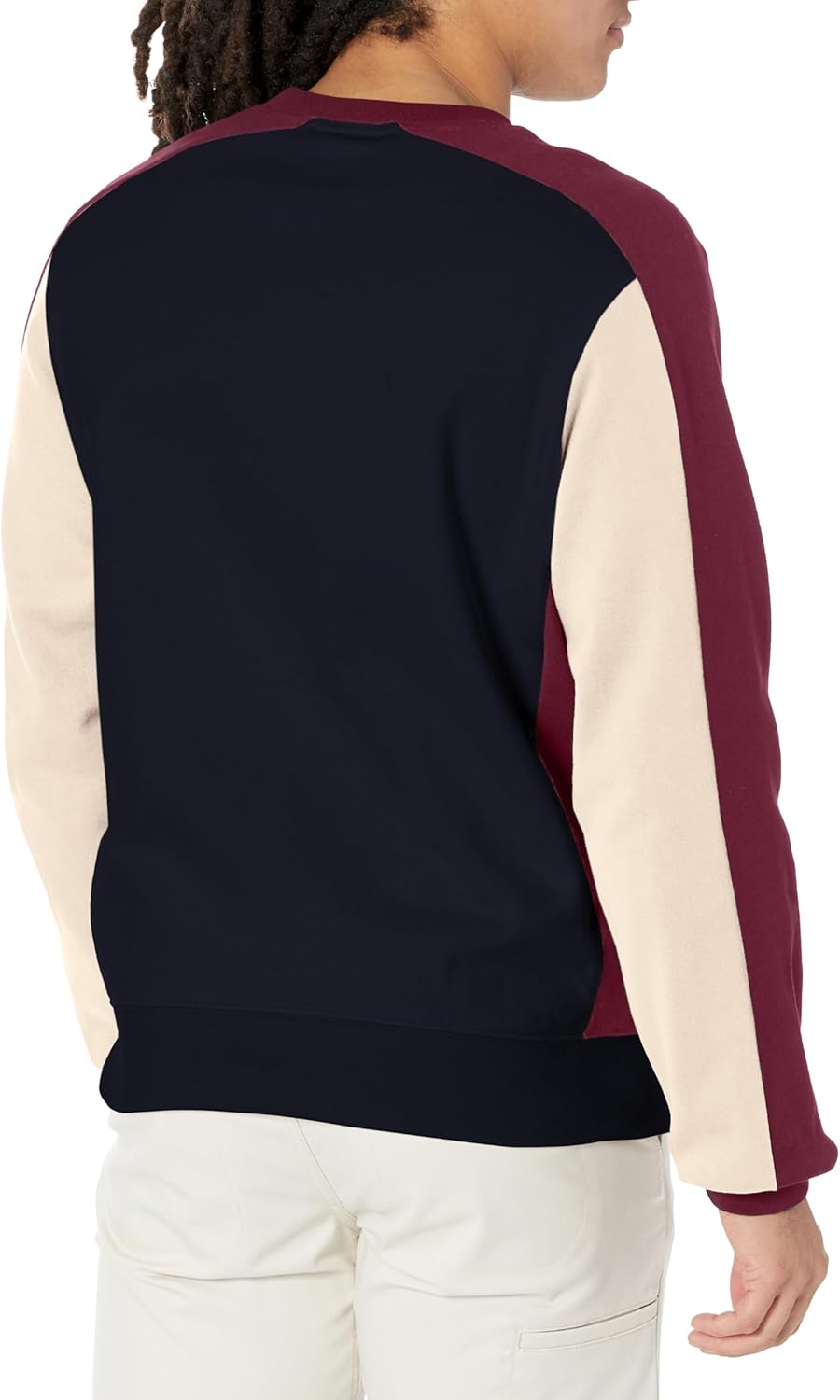 Мужская толстовка Lacoste Classic с круглым вырезом и цветными блоками, Marine/Zin-Laponie — фото 2