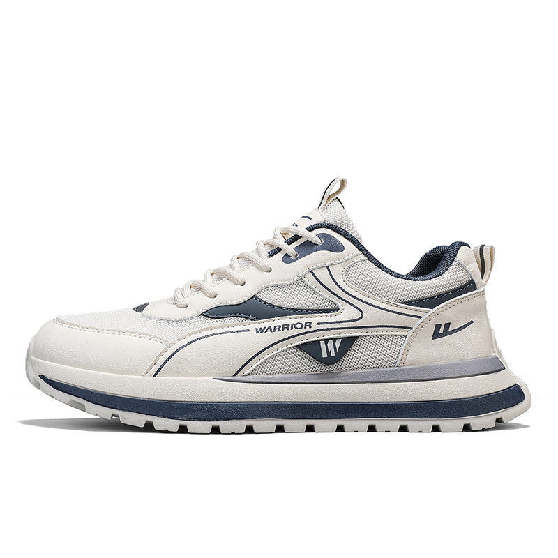 

WARRIOR Slip Resistant Abrasion Resistant низкие повседневные кроссовки мужские Beige Blue