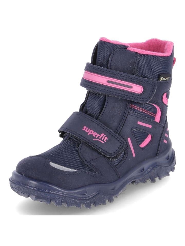 

Высокие ботинки до щиколотки superfit Winterstiefeletten HUSKY, цвет blau/rosa