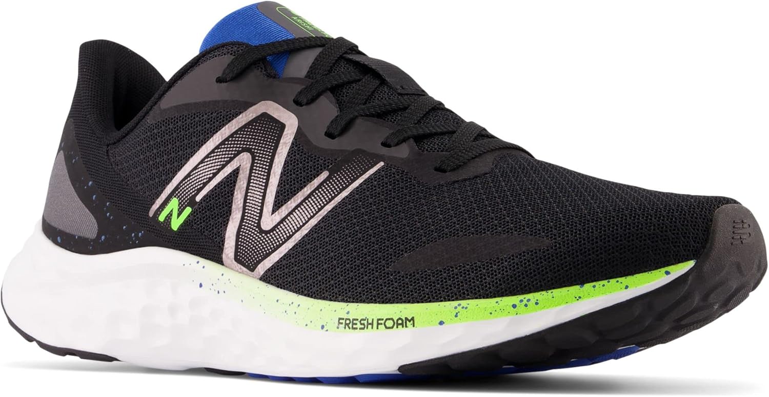 Кроссовки для бега New Balance Men's Fresh Foam Arishi V4, черный/зеленый — фото 4