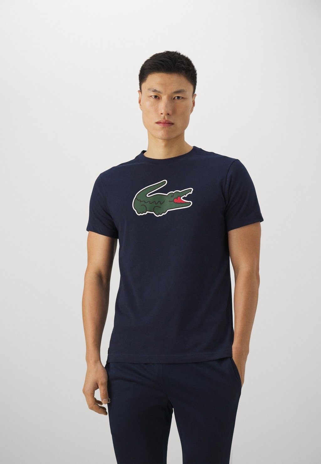 

Футболка с принтом Printed Sports T-Shirt Lacoste, цвет navy blue/green/white