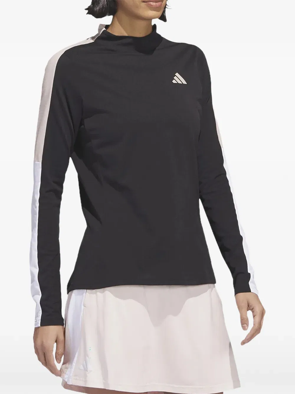 Футболка для гольфа с высоким воротником Adidas, черный — фото 2