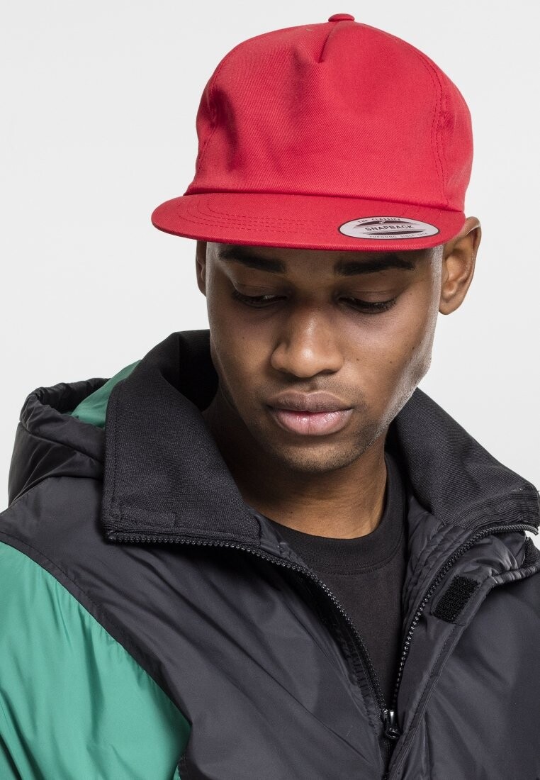 

Кепка Unstructured 5-Panel Snapback Flexfit, красный