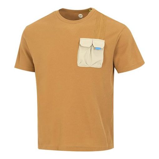 

Футболка Men's adidas neo Contrasting Colors Pocket Athleisure Casual Sports Round Neck Short Sleeve Wheat T-Shirt HN4706, разноцветный