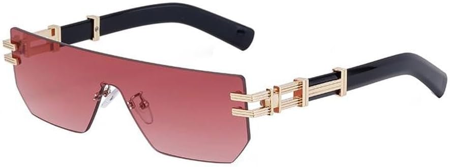 

Большие солнцезащитные очки без оправы для мужчин и женщин, модные винтажные очки в металлической оправе, защита от ультрафиолета UV400, SUN4477 Generic, C5gradientred