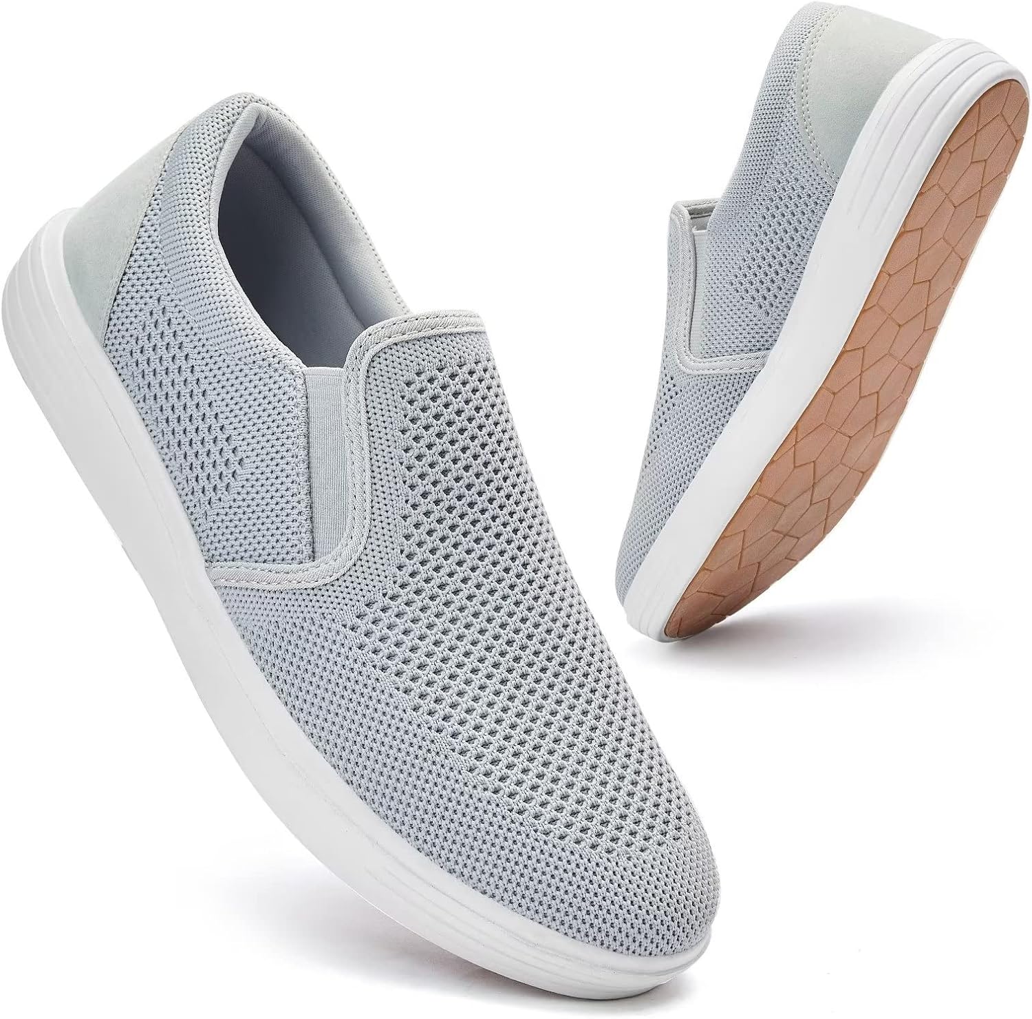 

Мужские сетчатые кроссовки TIOSEBON с легкой посадкой- удобные мокасины для вождения, модные кроссовки, серый