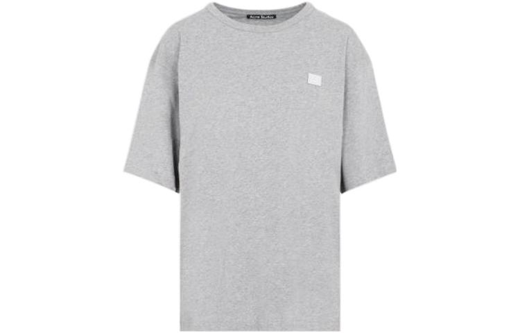 

Футболка с логотипом на груди Acne Studios, серая